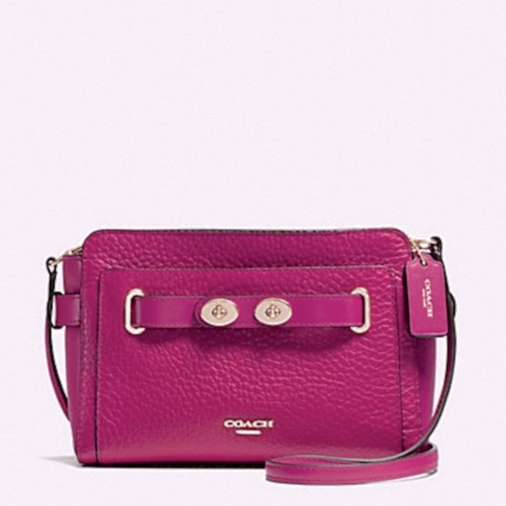 COACH Blake Bubble Leather Crossbody w/Removable Strap to use as Clutch